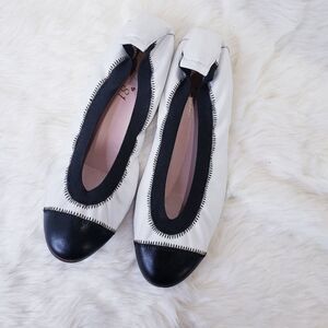 Ferca 81 ballet flats black white shoes sz 36.5